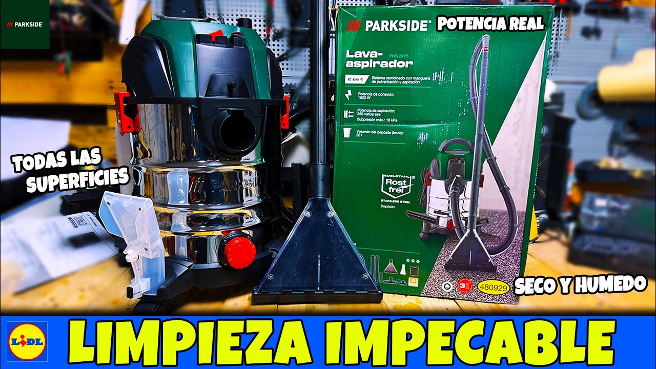 🚨 Tienes que SABER ESTO antes de USAR la LAVA-ASPIRADORA de LIDL PARKSIDE PWS 20 D3 ¿vale la Pena?