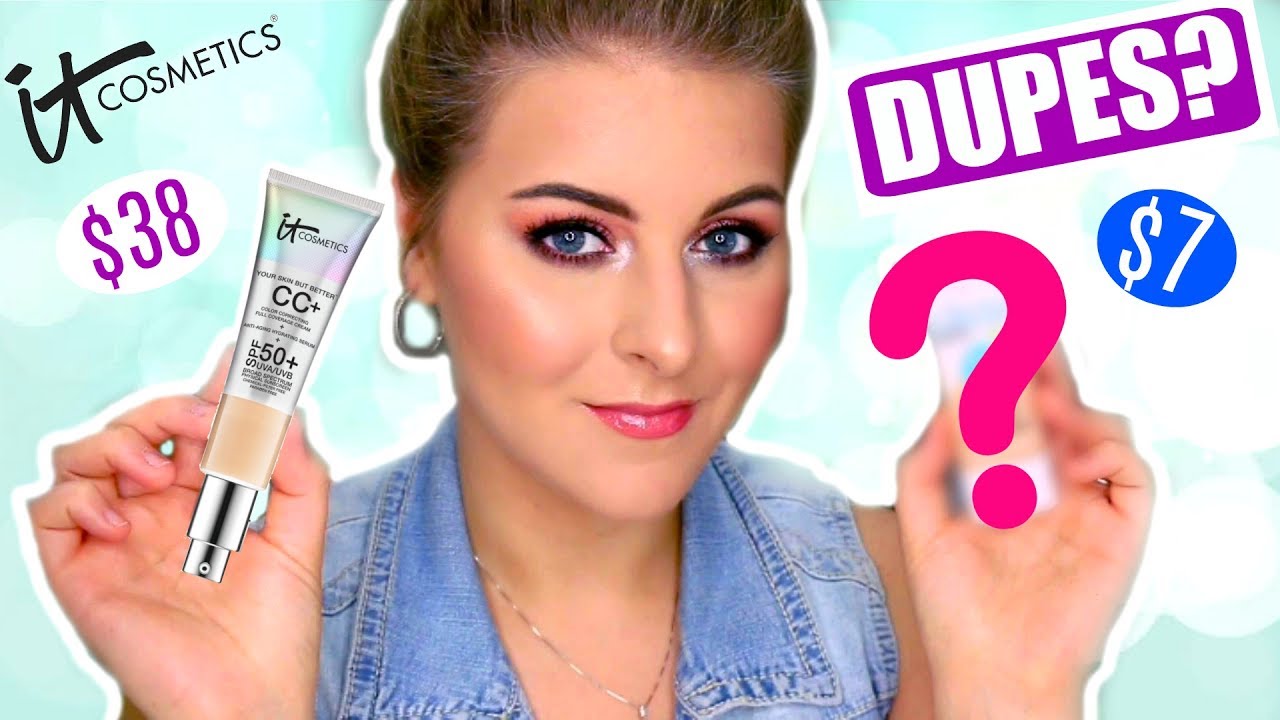 IT Cosmetics CC Cream ($38) vs. Covergirl Clean Matte BB Cream ($7) // DUPES?
