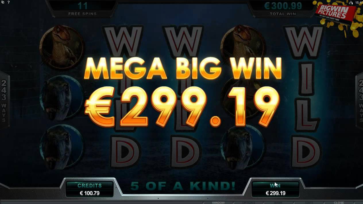 Jurassic Park Slot - Wild reels Feature!