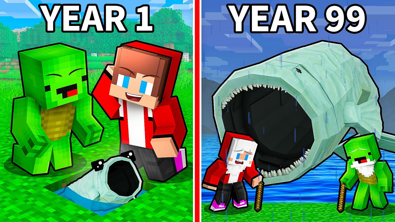 JJ and Mikey: BLOOP LIFE CYCLE in MInecraft - Maizen