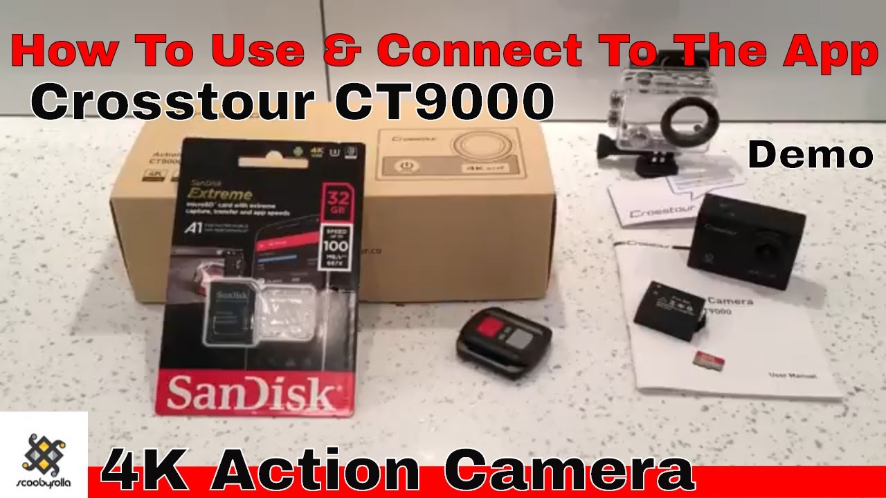 How To Use Crosstour CT9000 4K Action Camera & Connect To iSmart DV App