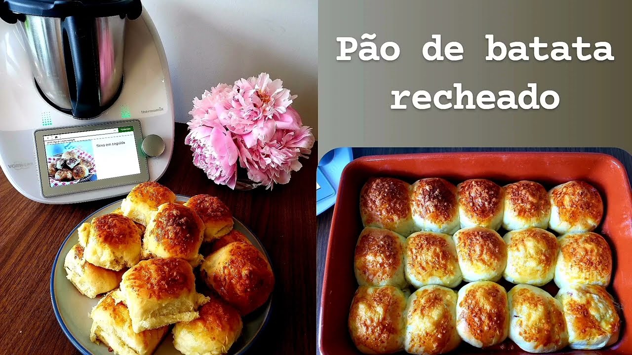 Pão de batata recheada na Thermomix (Bimby)
