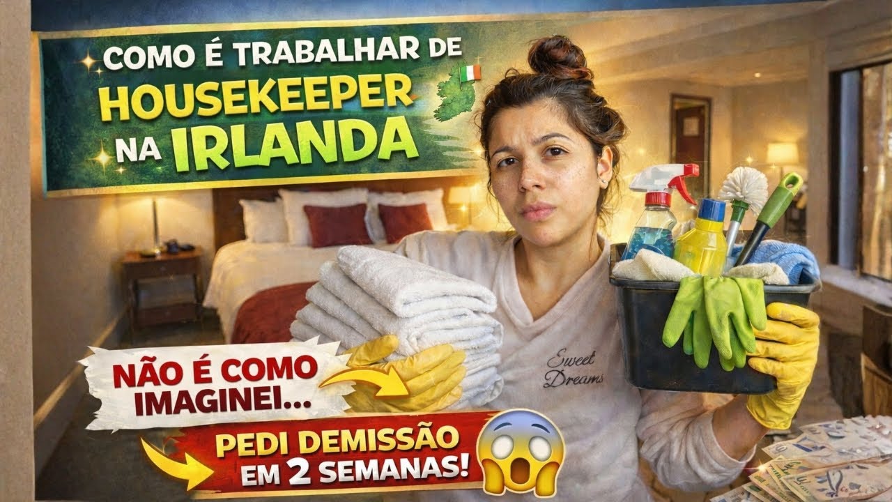 Trabalhar de camareira (housekeeper) na Irlanda: o que ninguém te conta | Pedi demissão em 2 semanas