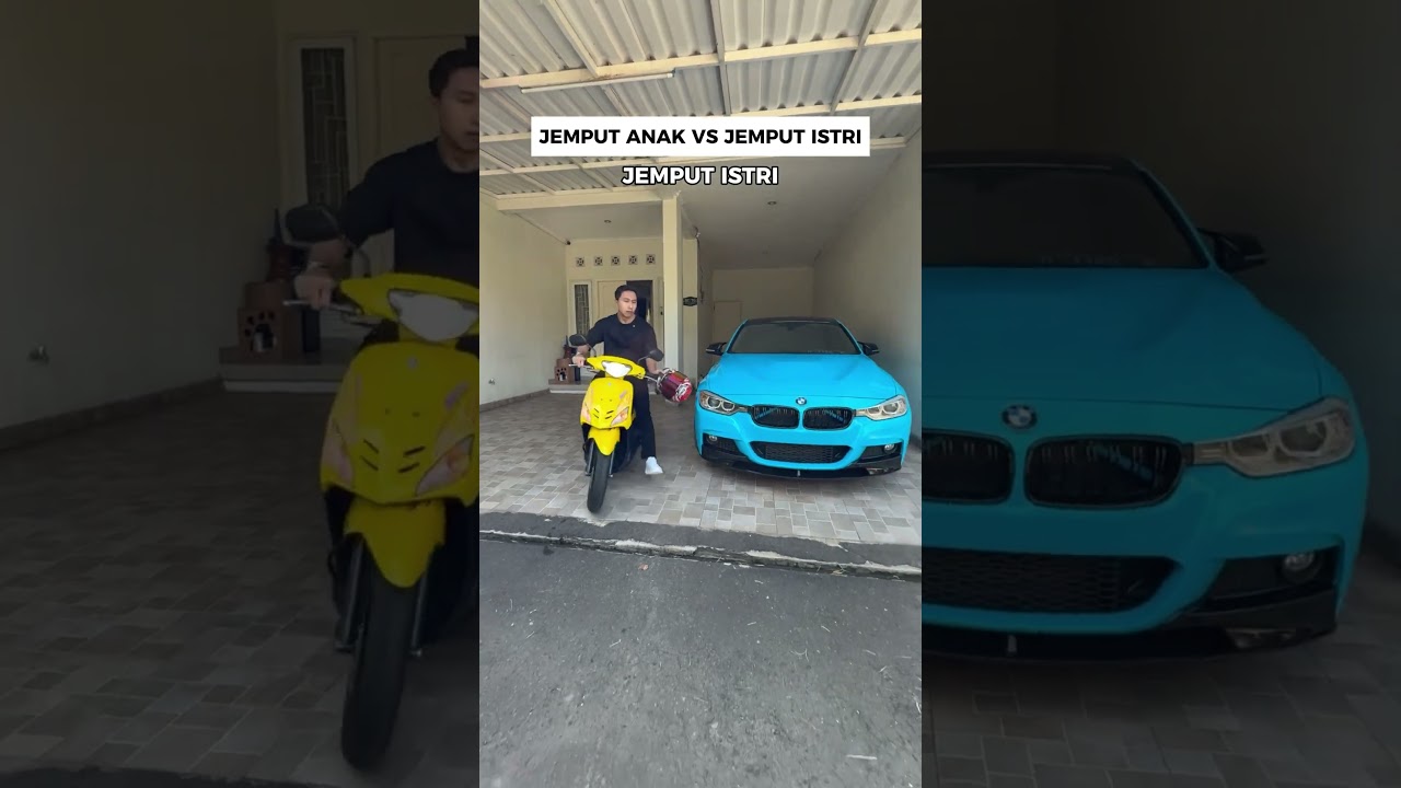 Jemput anak VS jemput istri. #shorts