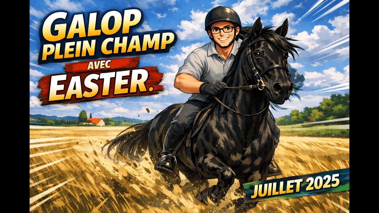 Galop plein champ avec Easter 🌾☀️ Vitesse, liberté et plaisir