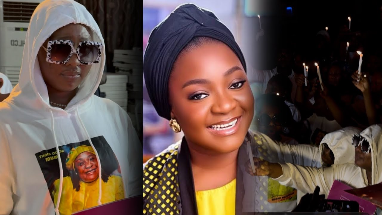 WATCH THE SORROWFUL MOMENT OMIJE OJUMI DAUGHTER LIGHT UP THE CANFLE TO BID HER MOM FINAL FAREWELL