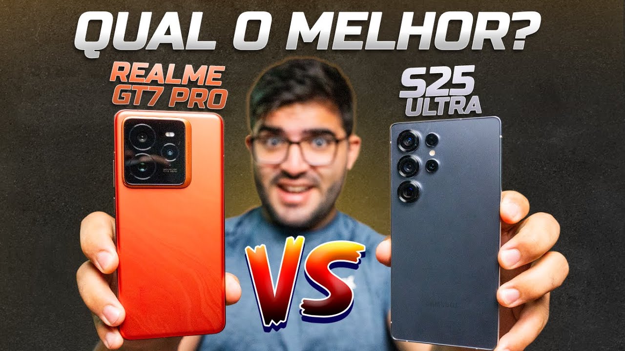 EITA! Realme GT7 PRO vs Galaxy S25 ULTRA! Qual o MAIS COMPLETO? COMPARATIVO!