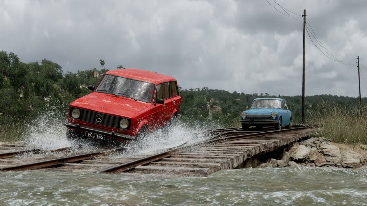 Cars vs Wooden Bridge – BeamNG Drive Challenge! | Cliff Drop