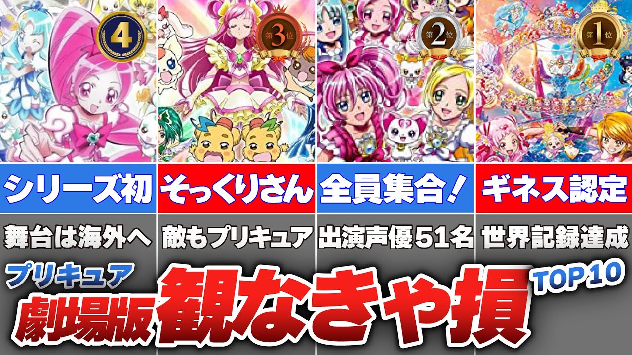【プリキュア】歴代プリキュア映画ランキングTOP10【漫画・アニメ考察】
