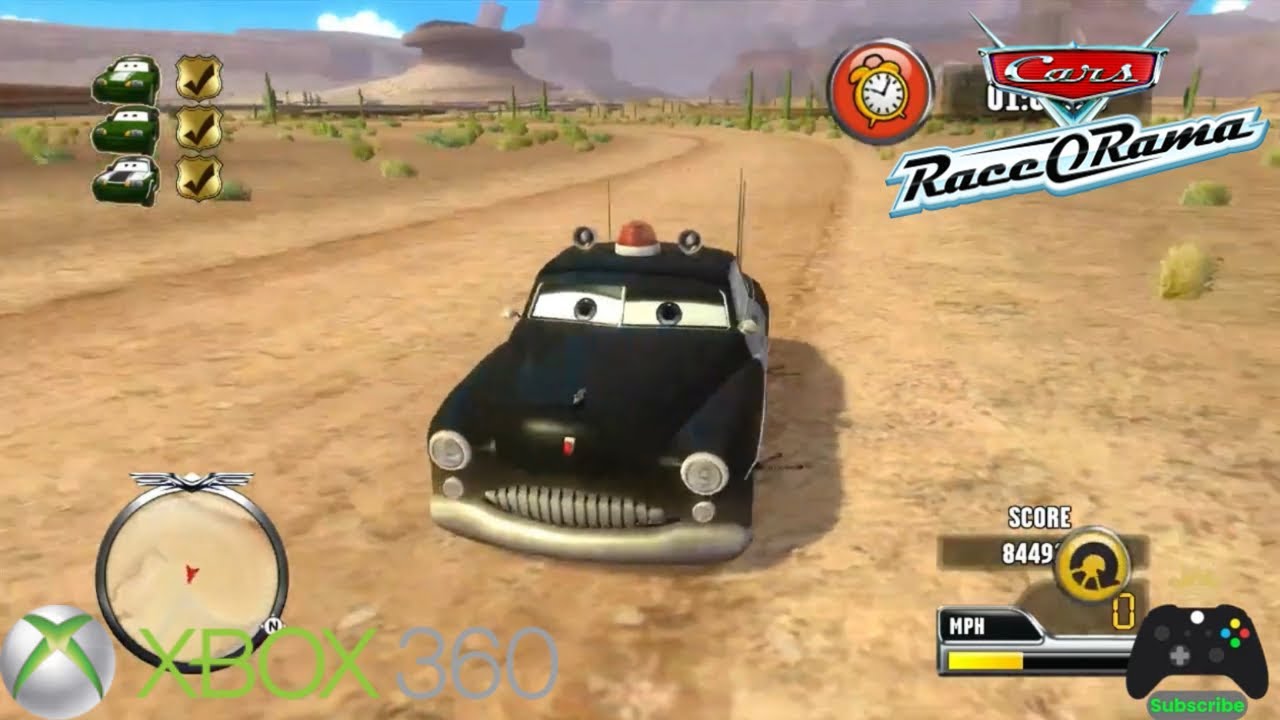 Cars Race-O-Rama Xbox 360 Gameplay 100% Story Mode Part 24: Sheriff's Chase [2025]