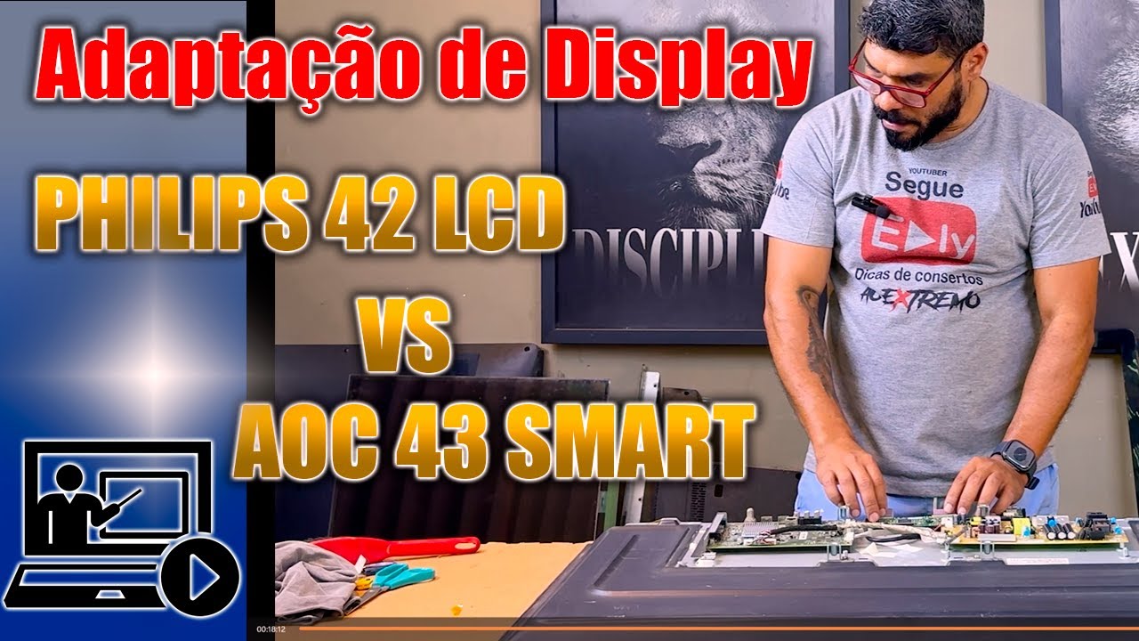 como adaptar display em tvs