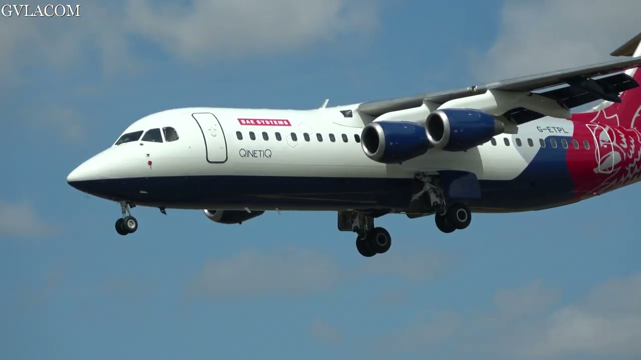 QinetiQ / Empire Test Pilots BAE Systems Avro RJ100 arrival at RIAT 2022