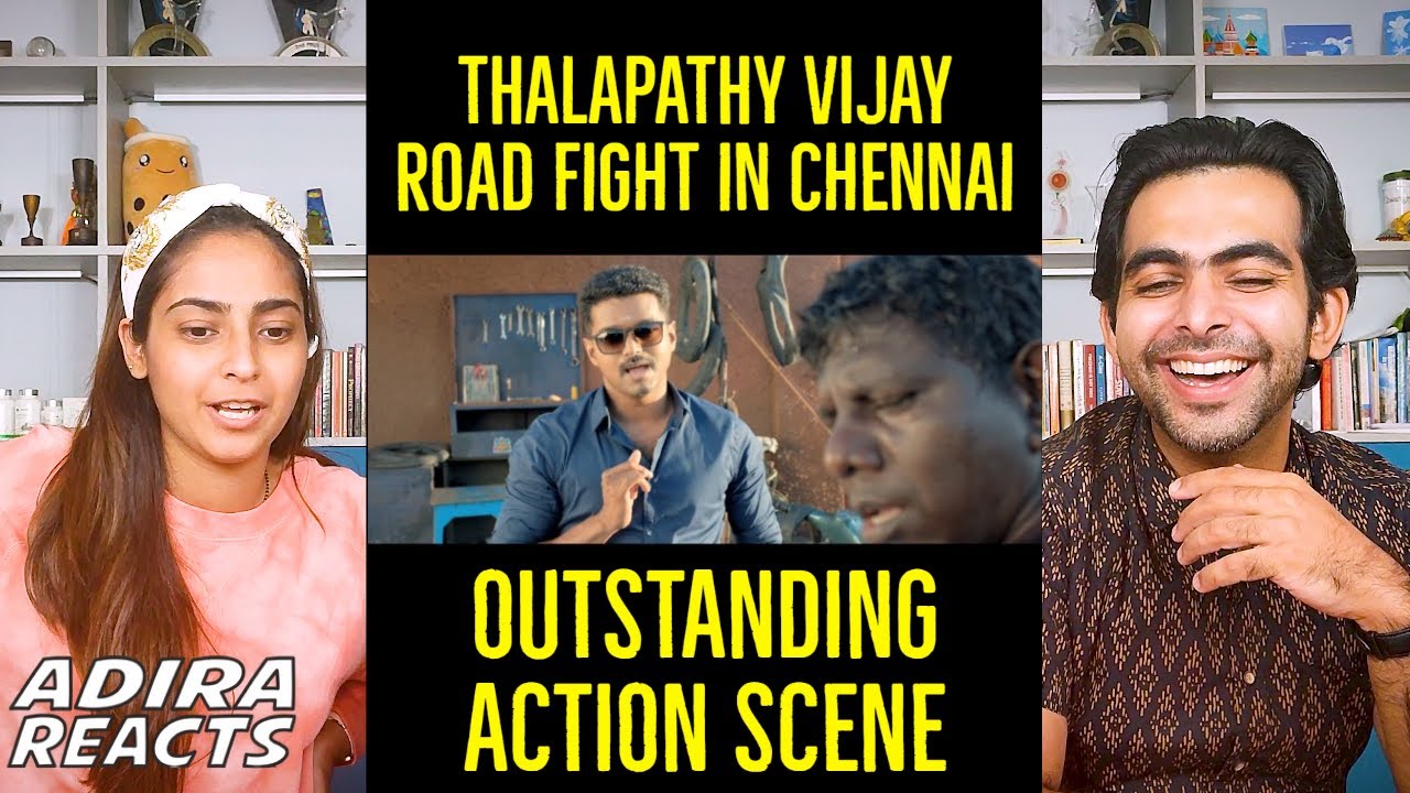 Theri Road Fight Scene Reaction | Thalapathy Vijay Reaction Video By Foreigners | Theri Movie