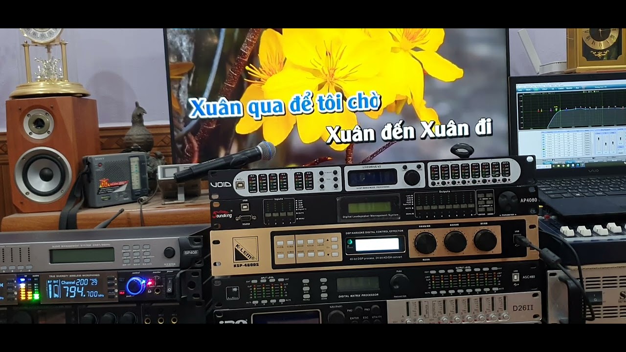 Tes Vang số K-LEM KSP-4600S bãi xịn cao cấp Echo+Reverb rất hay ,. Sĩ Dương 0983.313.303 