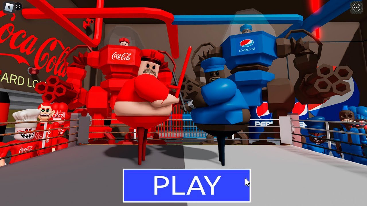 COCA COLA Team Vs PEPSI Team in BARRY'S PRISON RUN! New Scary Obby (#Roblox)
