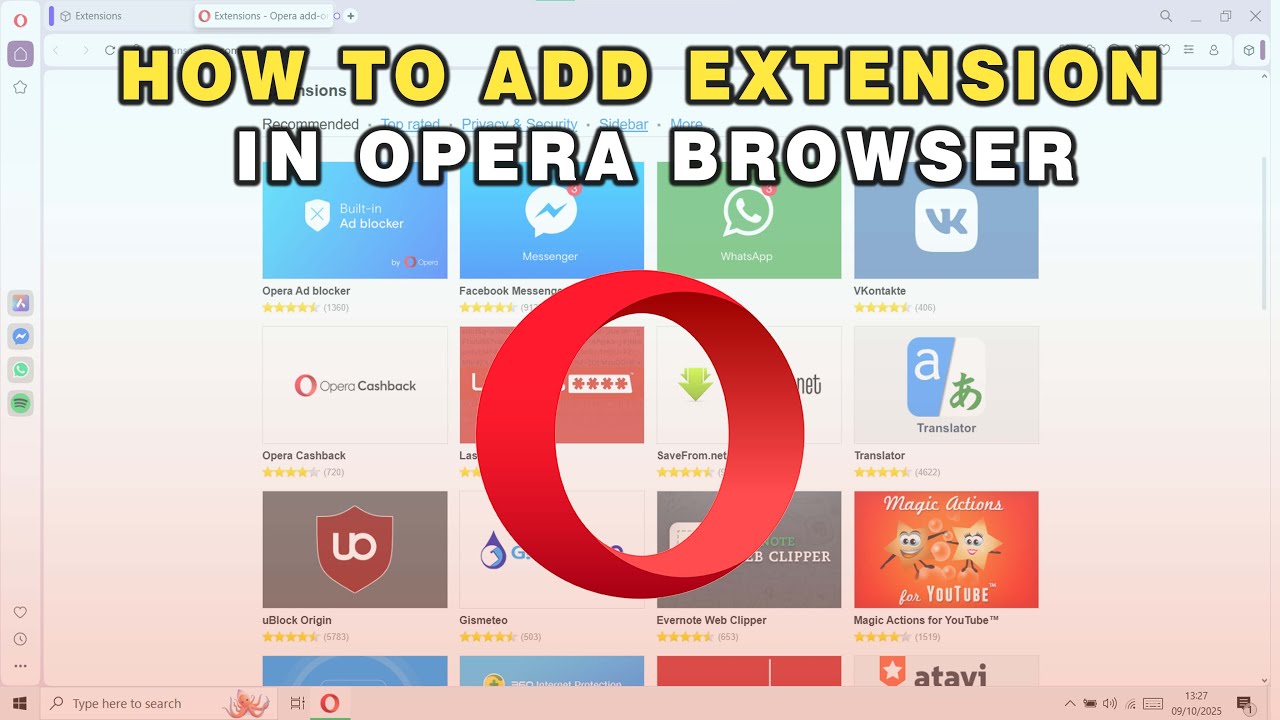 How To Add Extension In Opera Browser