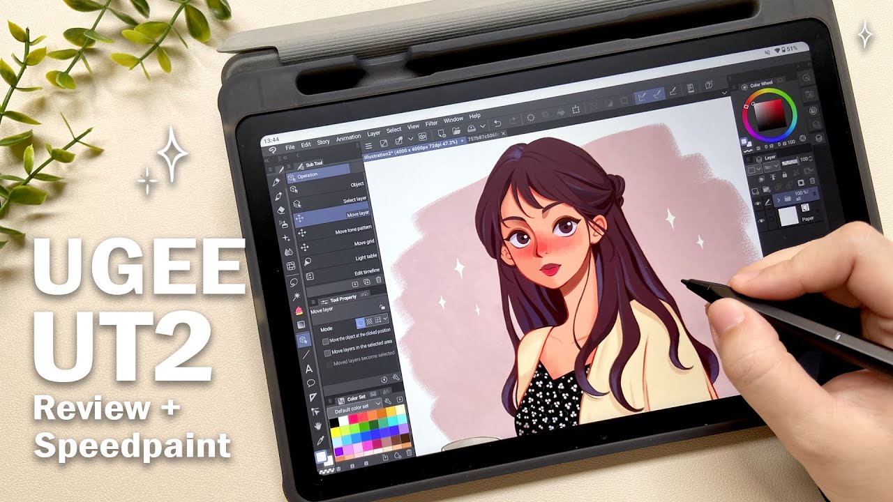 ☕️ Ugee UT2 Fun Drawing Pad Unboxing And Review + Painting Process