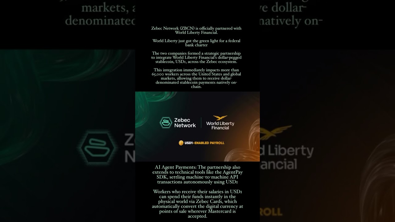 The Zebec Network (ZBCN) has officially partnered with World Liberty Financial