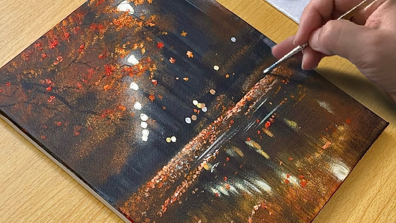 Autumn Reflection Painting Tutorial | Step-by-Step Acrylic Landscape