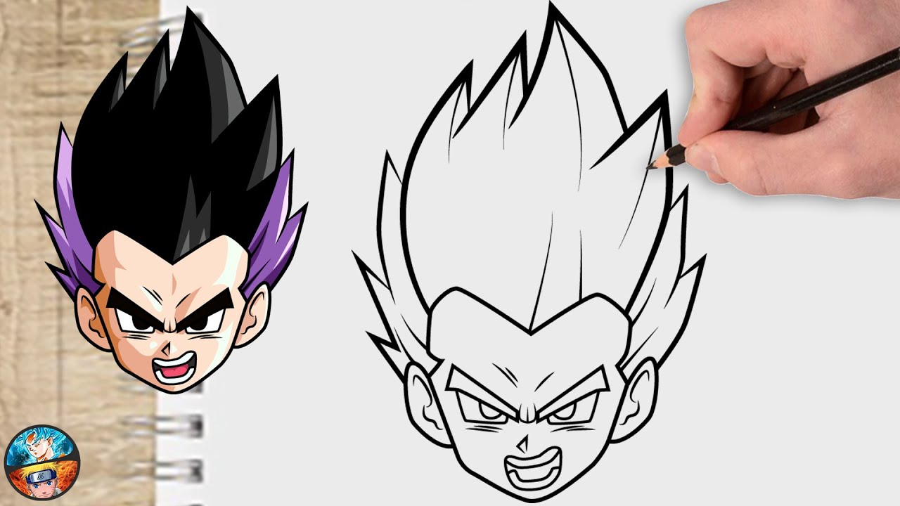 COMO DIBUJAR A GOTENKS ( Dragon Ball Z ) ANIME Dibujos - How to draw Gotenks