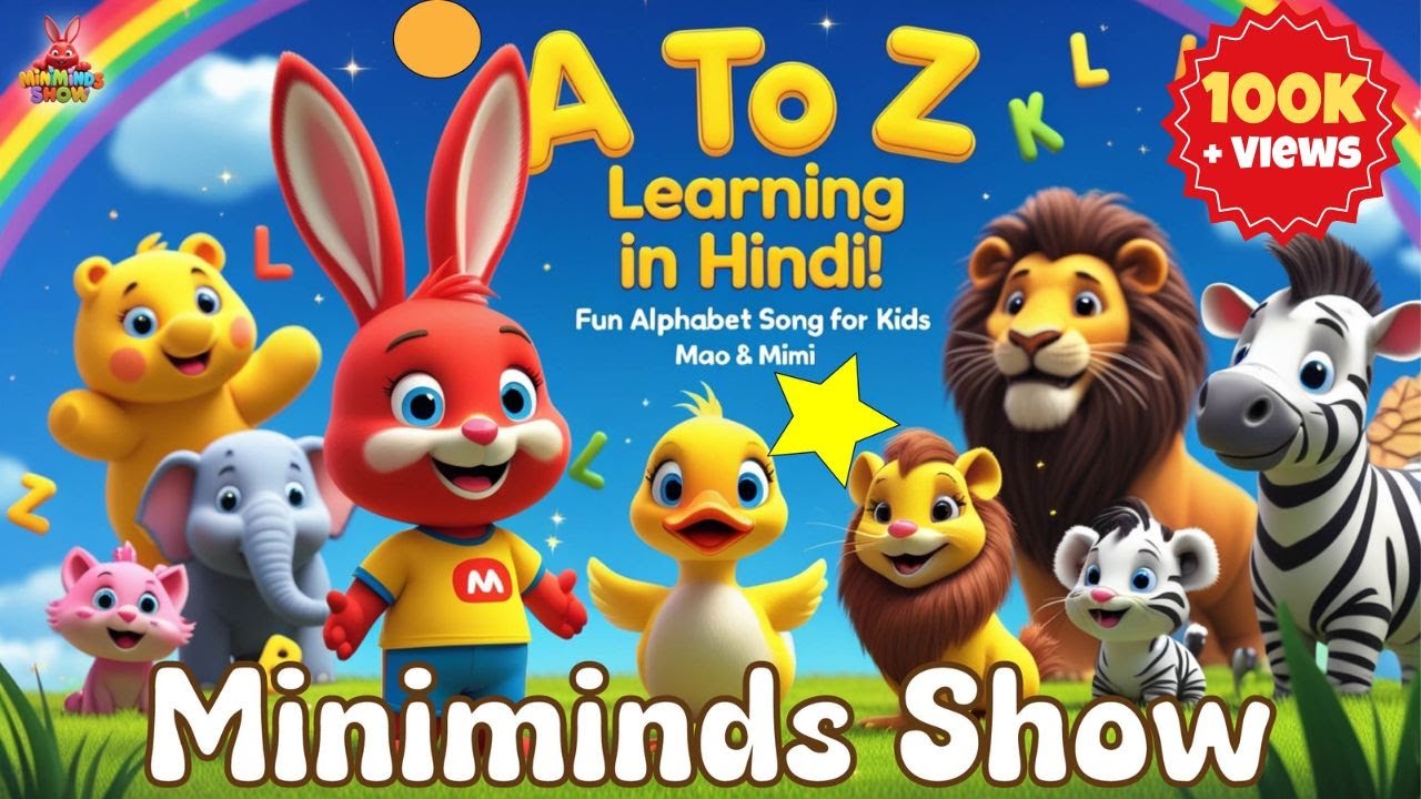 A to Z Learning in Hindi | Fun Alphabet Song for Kids | Hindi ABC Song with Mao & Mimi
