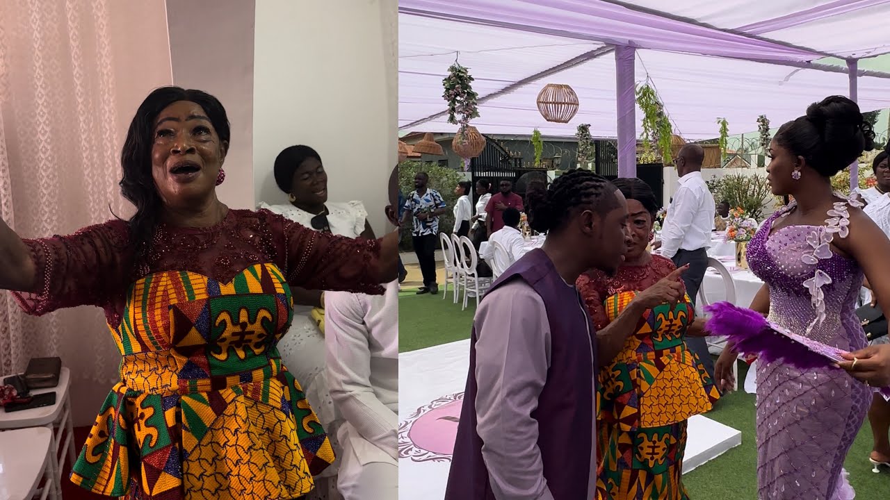 Maame Tiwaa sings Emotionally for her Son DRUMVICFIRTH GEORGE at his wedding held in Accra