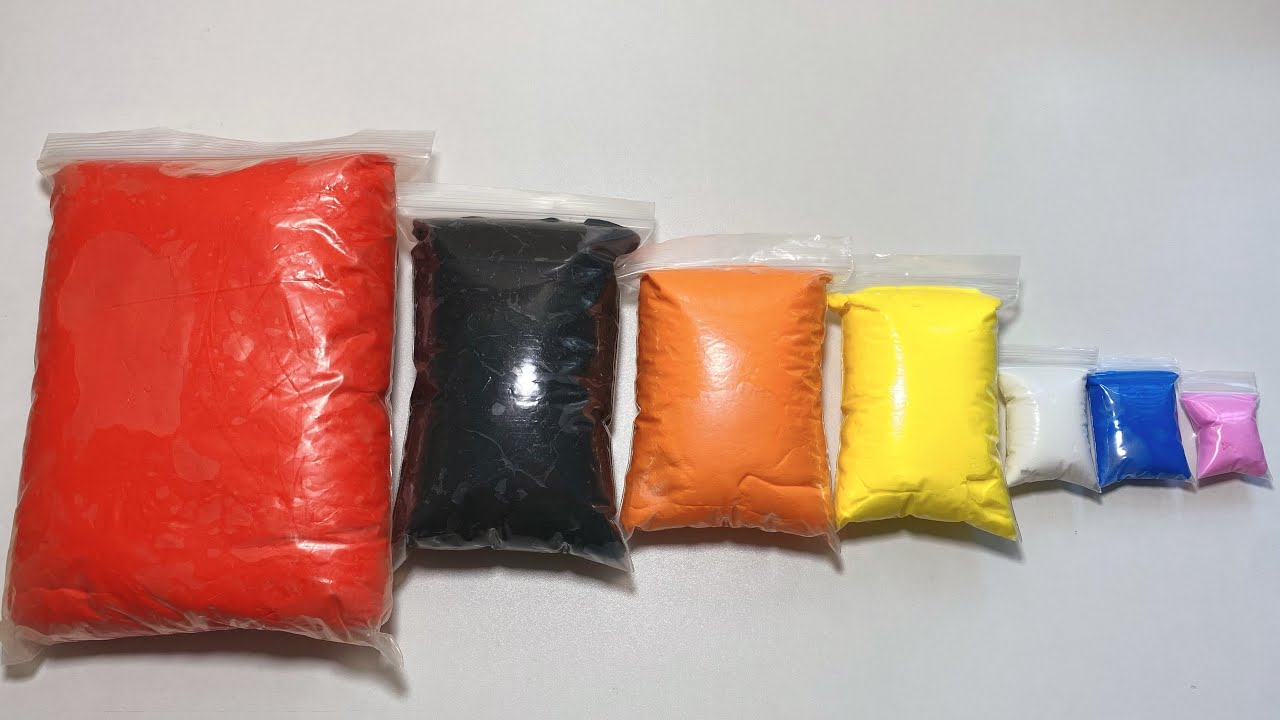 Unboxing sound 7 color from small to large super clay | 5minutes satisfying|part50 #clay