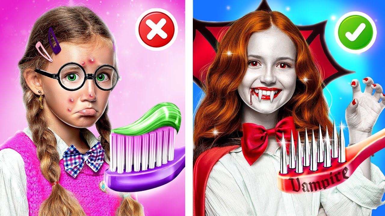 İnekten Popüler Vampire! Anne Uzun Bacak Tarafından Evlat Edinildim!