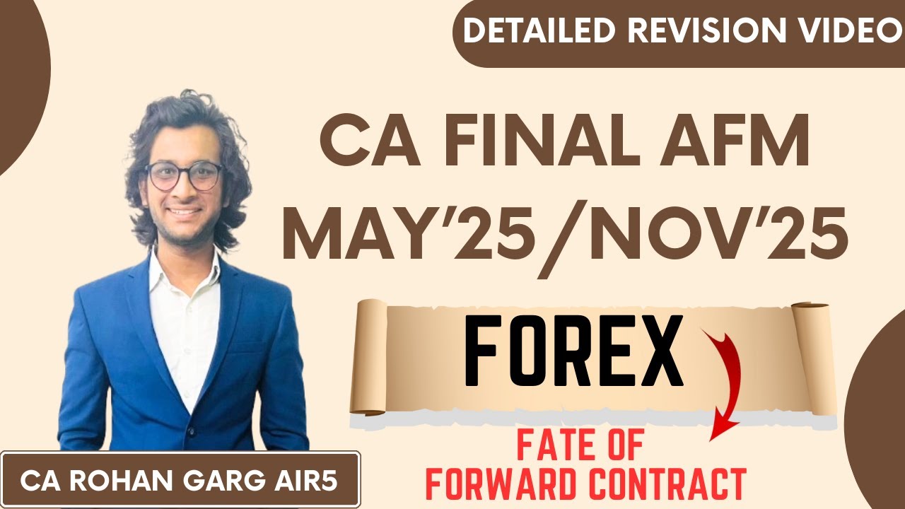 (Forex Part 3) Fate of Forward Contract  with Questions CA Final AFM