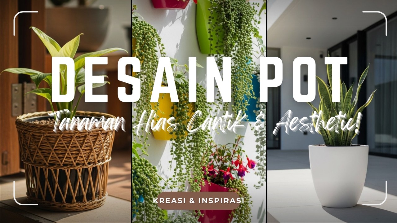 RUMAH JADI CANTIK! Inspirasi DESAIN POT TANAMAN HIAS UNIK dan AESTHETIC Bisa Jadi Pusat PERHATIAN!