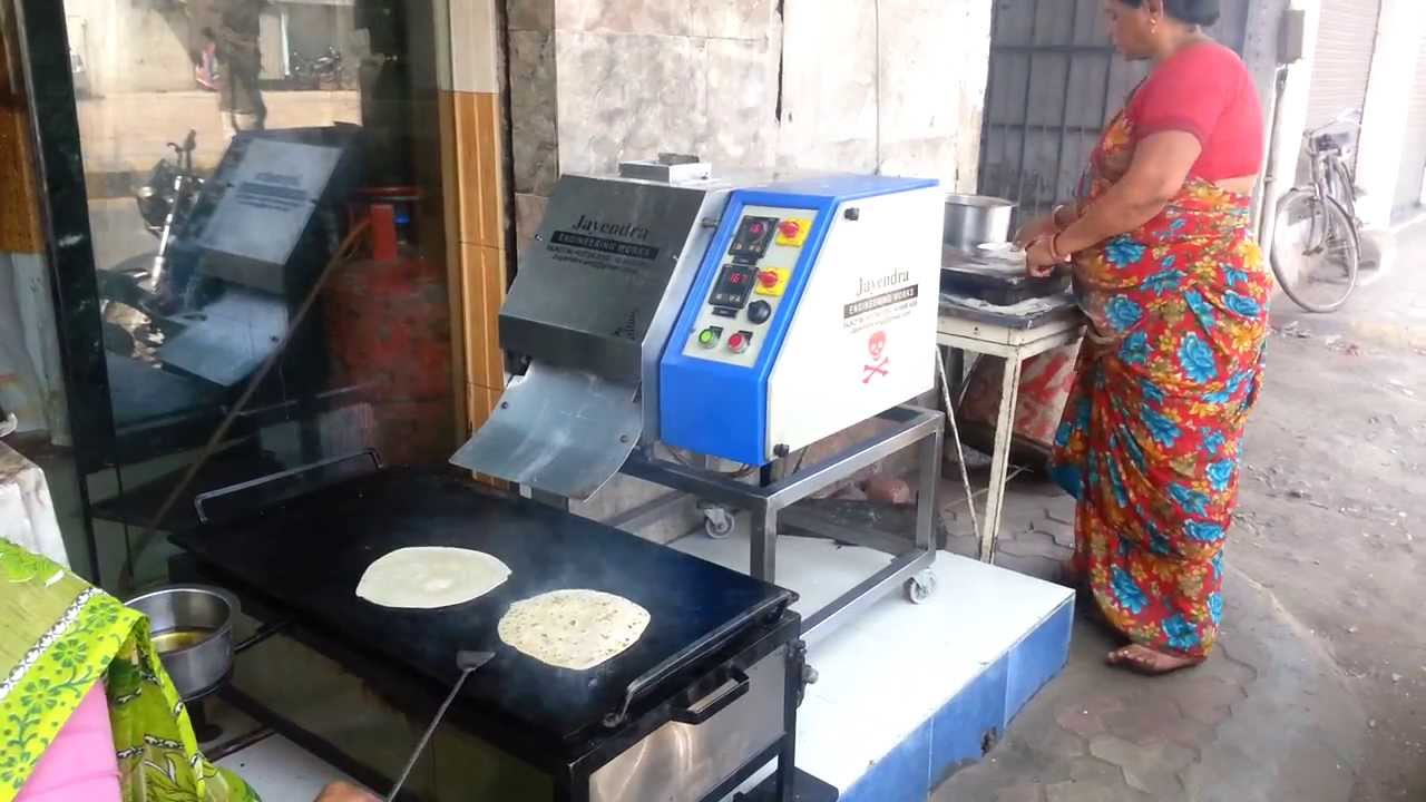 semi automatic triangle paratha roti making machine