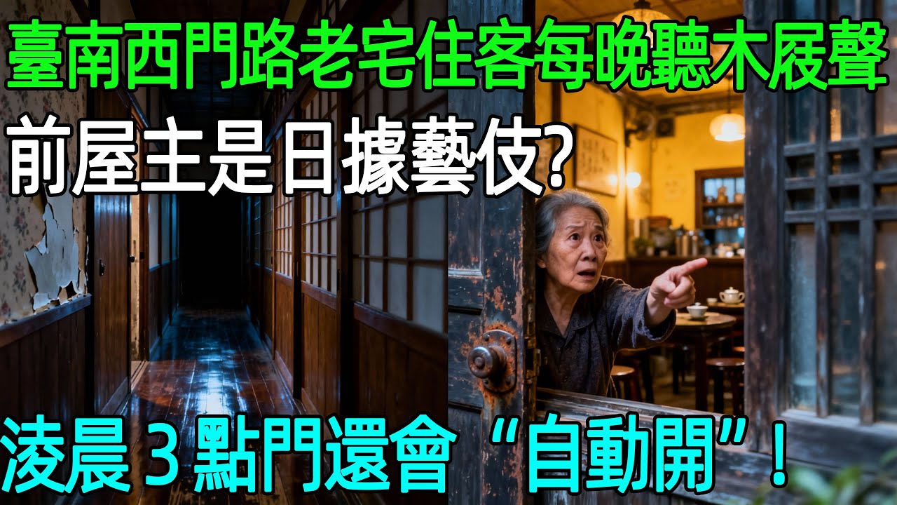 臺南西門路老宅｜住客每晚聽木屐聲，淩晨 3 點門還會 “自動開”...【聼阿雅說】