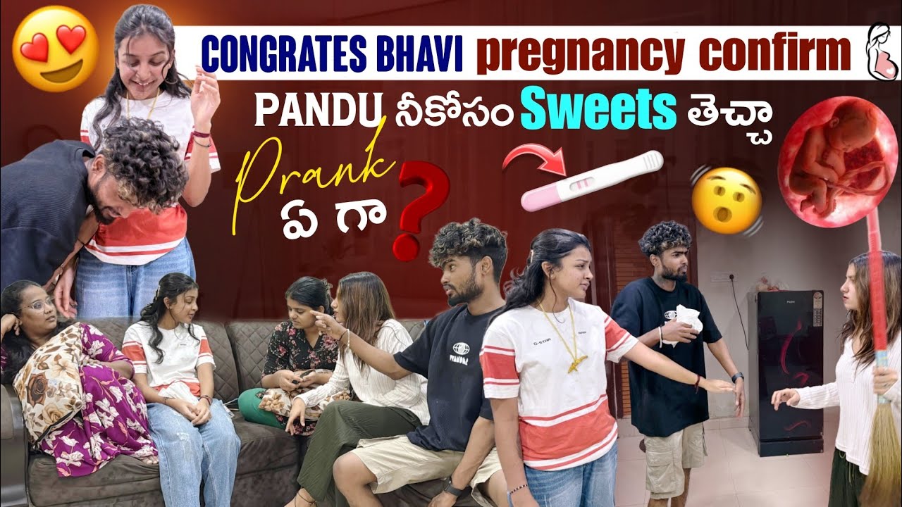 Congratulations bhavi pregnancy confirm Pandu నీకోసం sweets తెచ్చా Prank ఏ గా