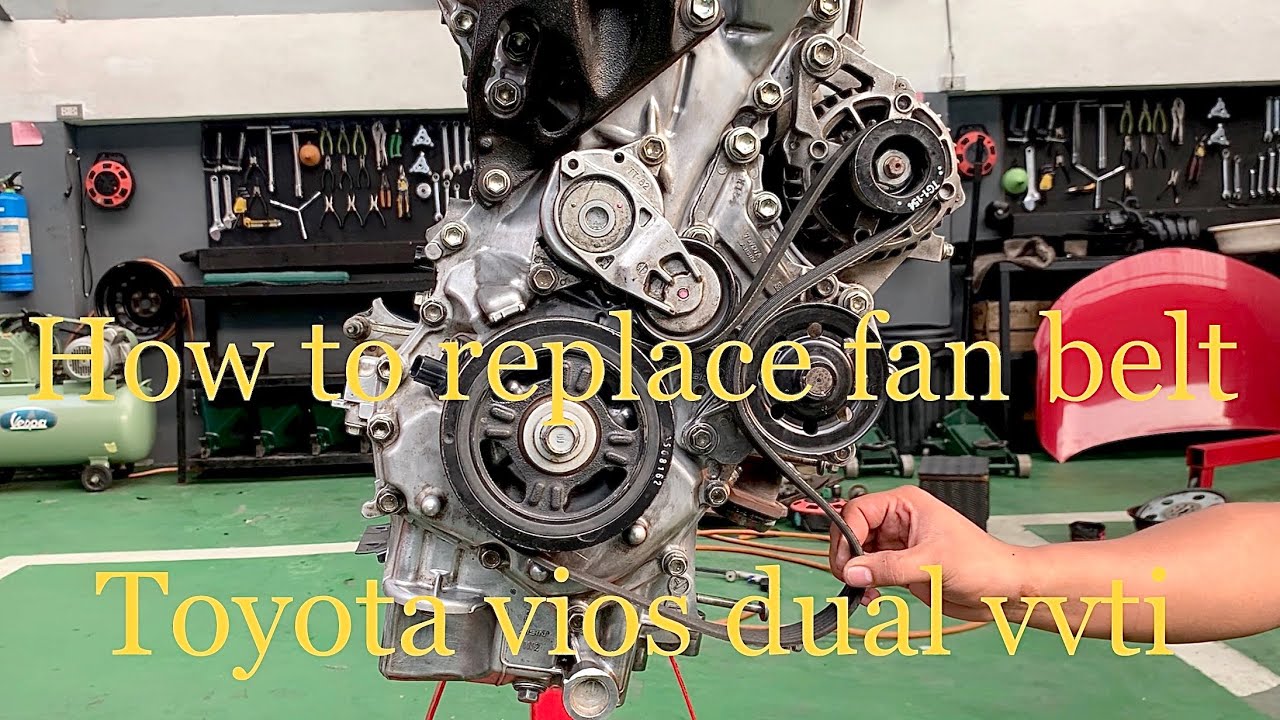 How to diagnose / replace fan belt for Toyota vios dual vvti