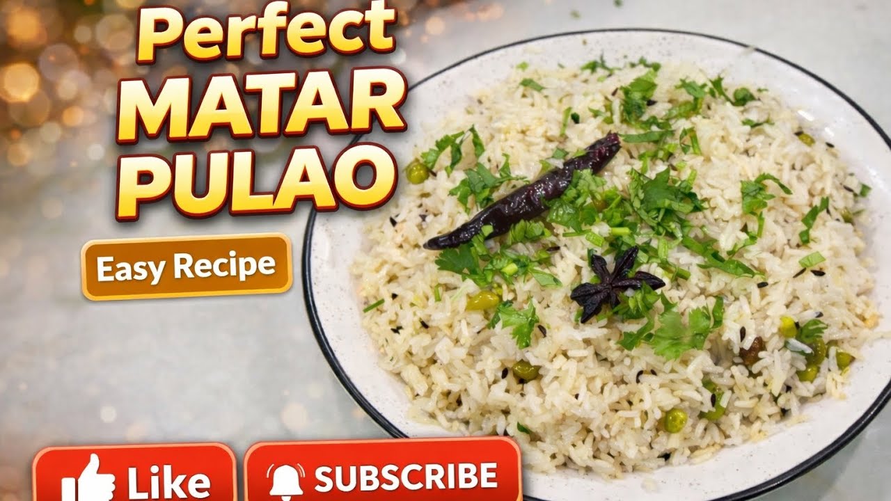Matar Pulao Recipe | Simple One Pot Quick & Easy Recipe