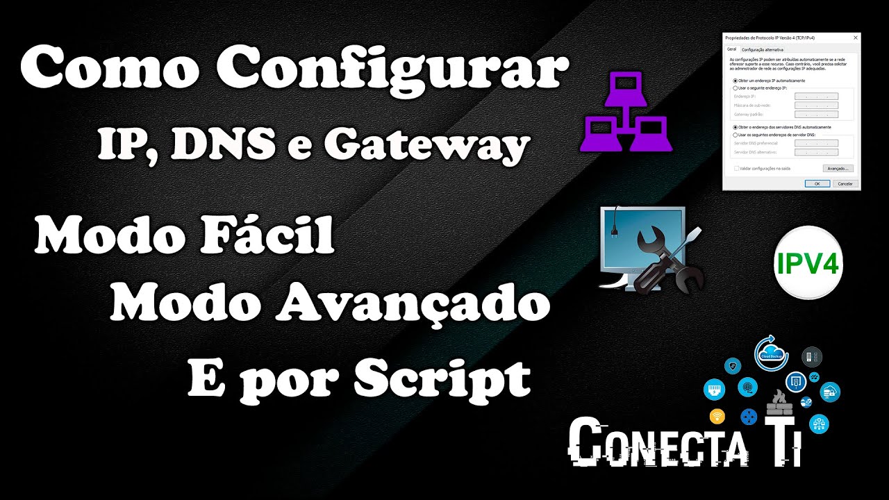 Como Configurar IP, Mascara, Gateway e DNS , 