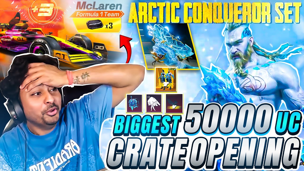 50000 UC BEST CRATE OPENING | Glacier UZI + McLaren Buggy + Arctic Conqueror Set