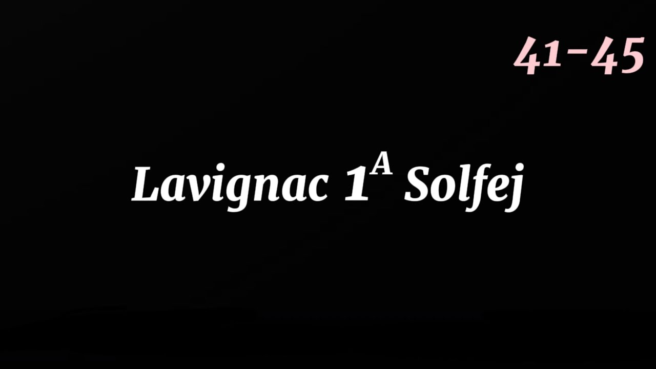 Lavignac 1A (41-45) 80 BPM
