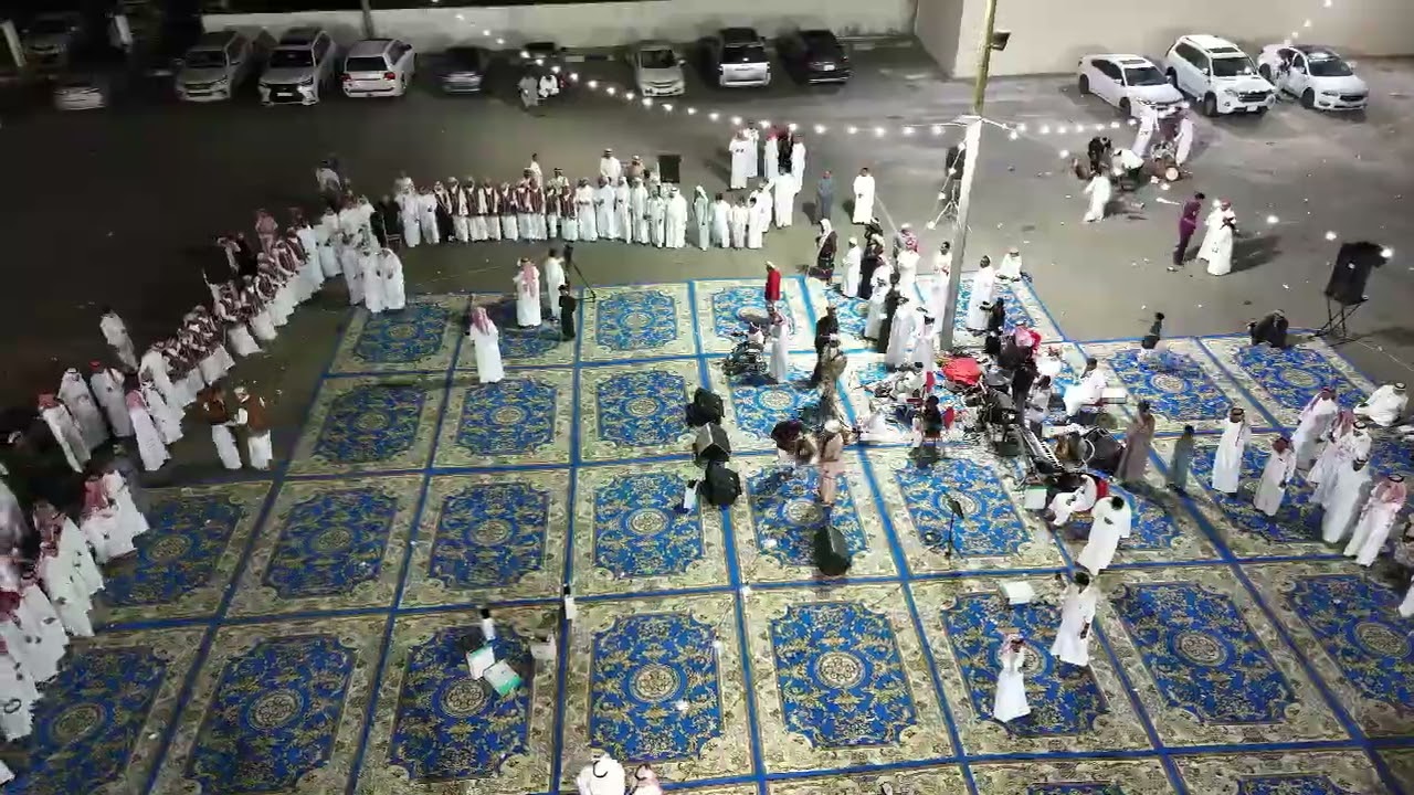 لقطات  جوية من حفل زواج الشاب/ الدكتور حسين بن خالد شيخين الفلقي بقصر العرب بالدرب