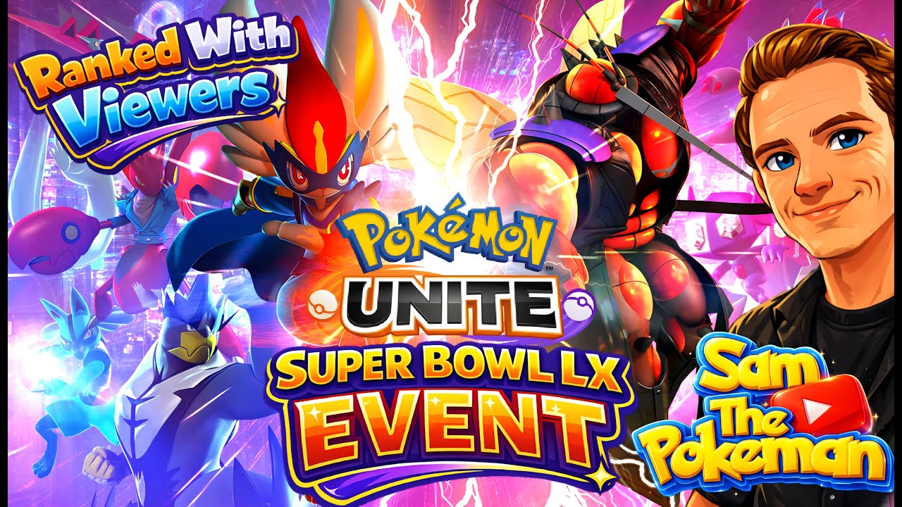 Super Bowl LX Pokemon UNITE Event! Not watching? Come play instead :D