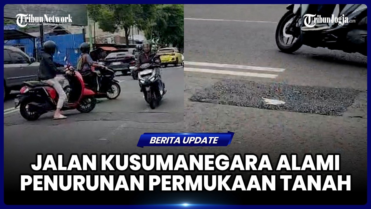 AMBLES DI BEBERAPA TITIK, KONDISI JALAN KUSUMANEGARA YOGYAKARTA DIKELUHKAN WARGA