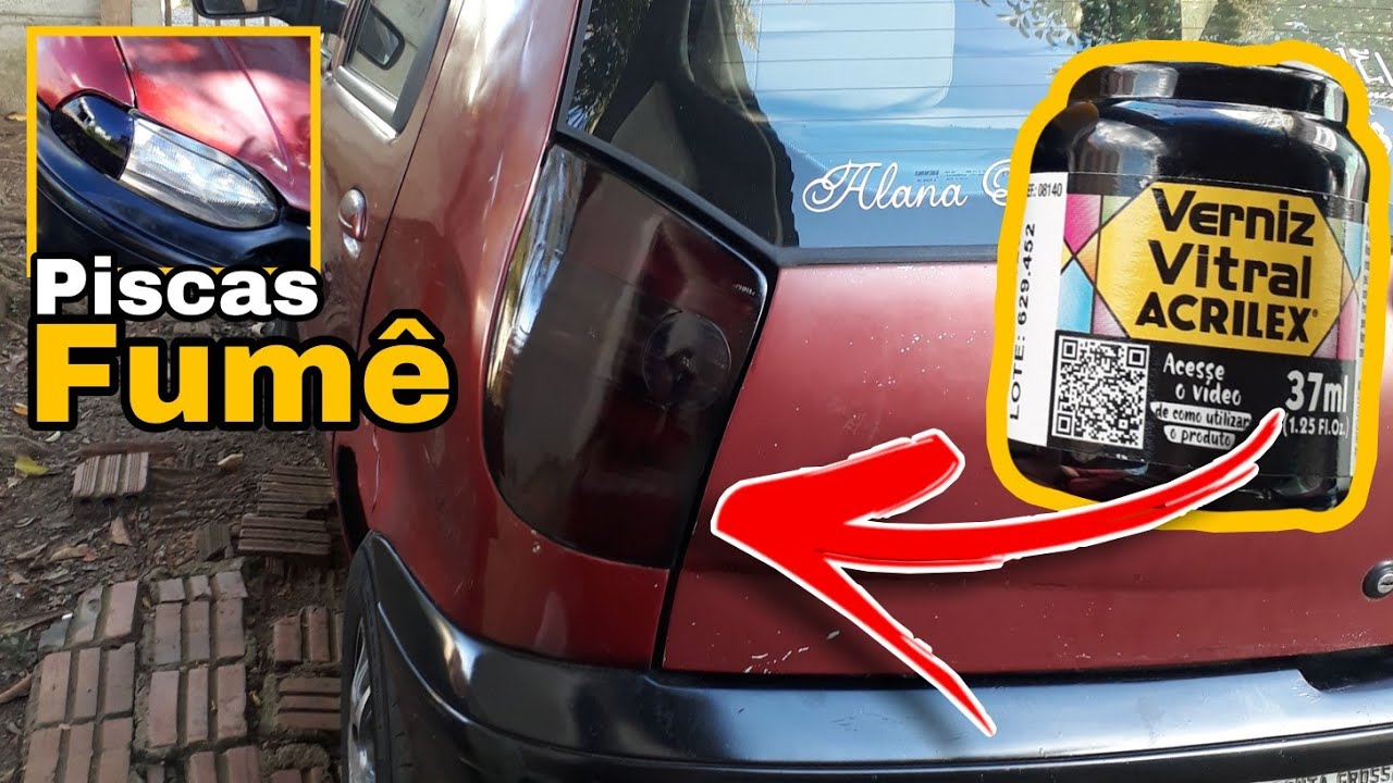 COMO FAZER LANTERNA FUMÊ COM VERNIS VITRAL!!!