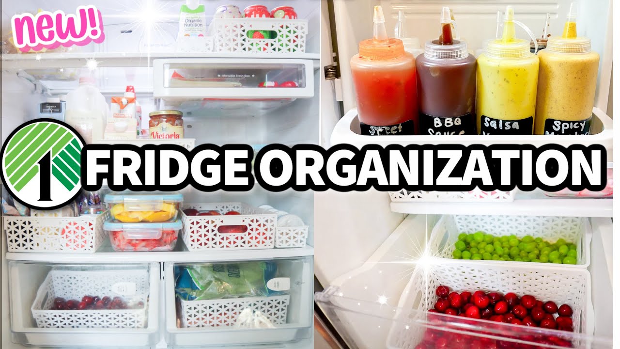 *NEW* FRIDGE ORGANIZATION HACKS FROM DOLLAR TREE!