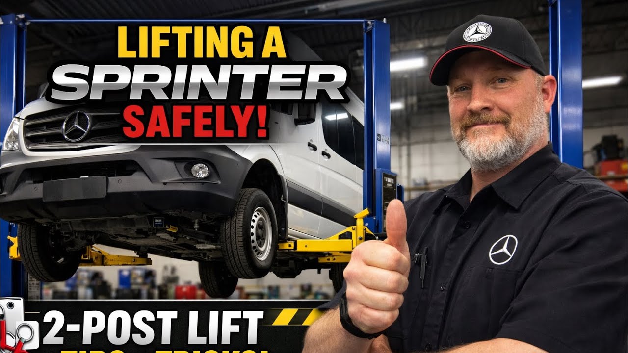 How to Safely Lift a Mercedes-Benz Sprinter on a 2-Post Lift