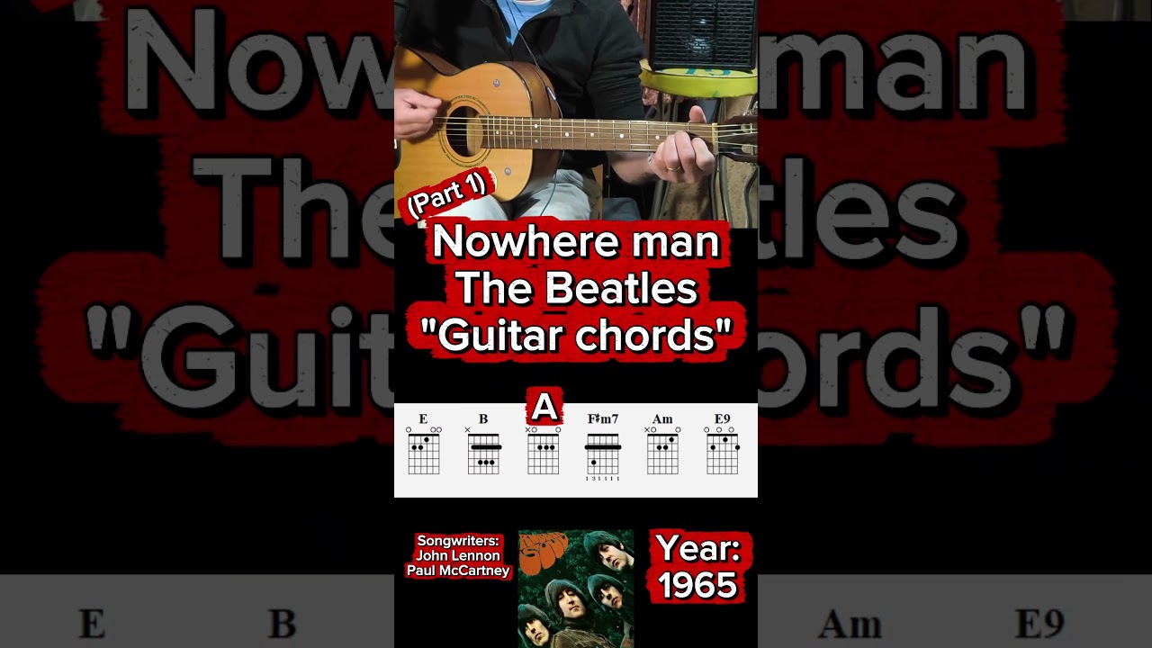 Nowhere man (The Beatles) TUTORIAL 🎸 (Parte 1) #guitartutorial #tutorialchitarra