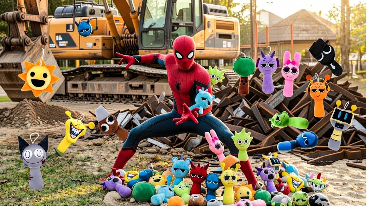 Real Life Spider Man Finds Hidden Sprunki at the Construction Site