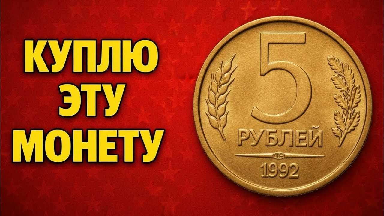 Покупаем редкие монеты с браком — 5 копеек 1992 года 💰