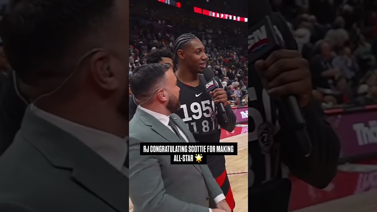 RJ BARRETT CONGRATULATES SCOTTIE BARNES FOR MAKING ALL-STAR ⭐️