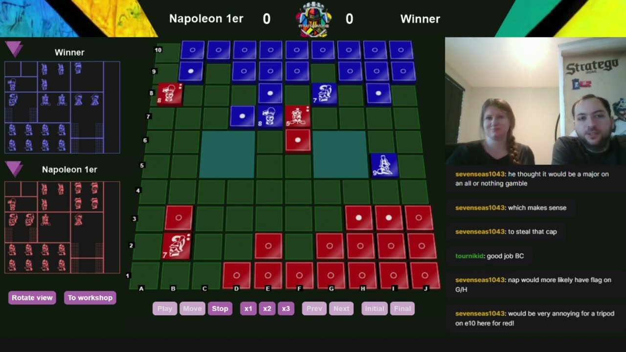 Stratego - Napoleon 1er vs Winner - Round #4 (QF) Champion of the Fortress I