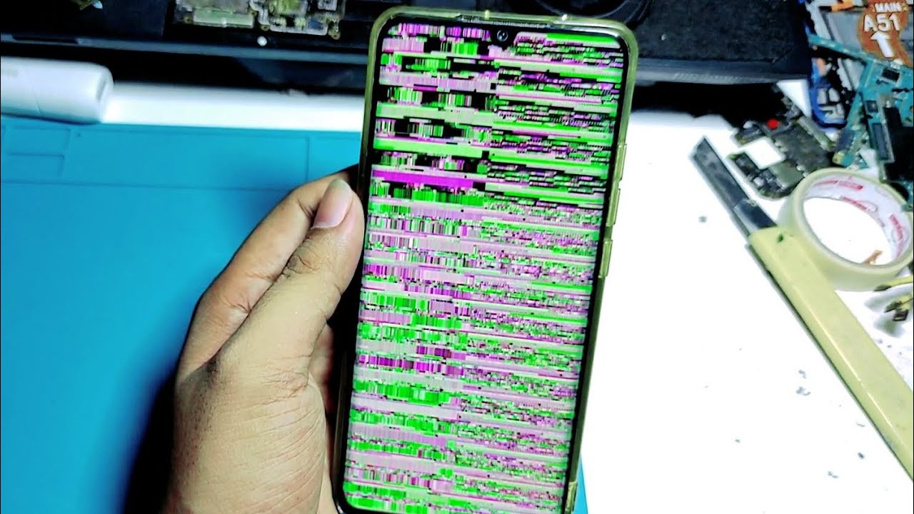 SERVIS MI NOTE 10 PRO LCD HIJAU KIRIMAN DARI TUBAN